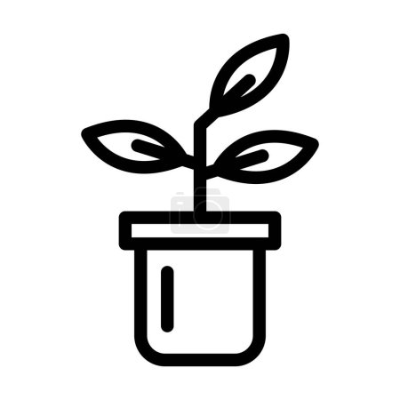 Ilustración de Plantas Vector Thick Line Icono para uso personal y comercial - Imagen libre de derechos