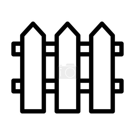 Illustration for Fence Vector Thick Line Icon For Personal And Commercial Use - Royalty Free Image