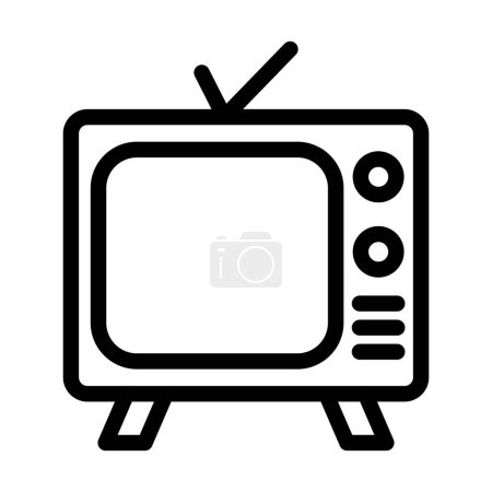 Ilustración de Icono de línea gruesa del vector de la TV para el uso personal y comercial - Imagen libre de derechos