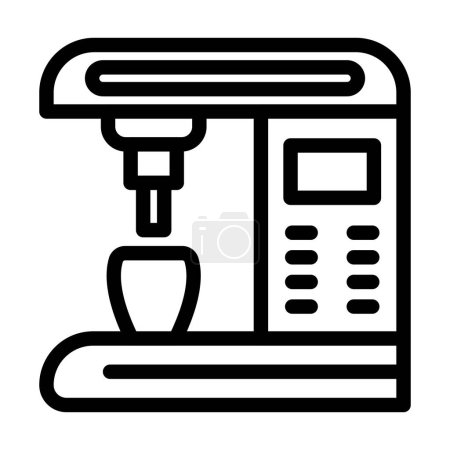 Illustration for Coffee Machine Vector Thick Line Icon For Personal And Commercial Use - Royalty Free Image
