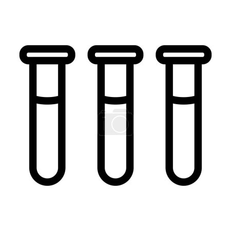 Illustration for Test Tubes Vector Thick Line Icon For Personal And Commercial Use - Royalty Free Image