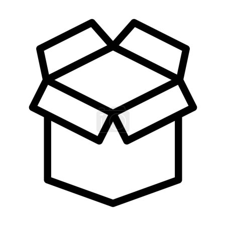 Ilustración de Icono de línea gruesa del vector de la caja para el uso personal y comercial - Imagen libre de derechos