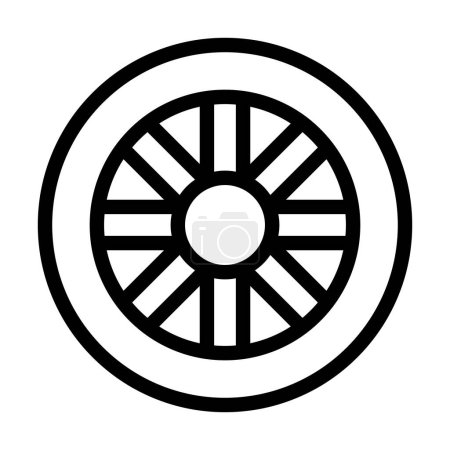 Illustration for Wheel Vector Thick Line Icon For Personal And Commercial Use - Royalty Free Image