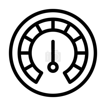 Ilustración de Icono de línea gruesa del vector del tacómetro para el uso personal y comercial - Imagen libre de derechos