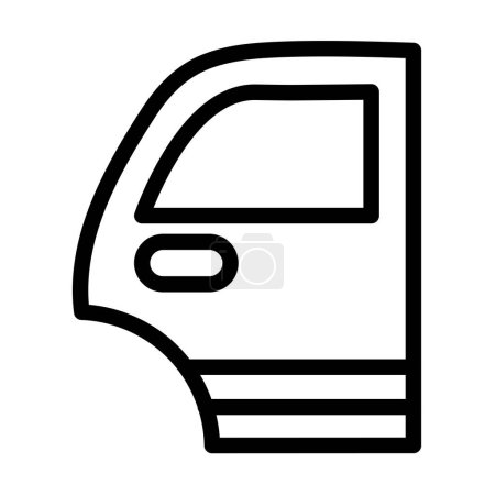 Illustration for Car Door Vector Thick Line Icon For Personal And Commercial Use - Royalty Free Image