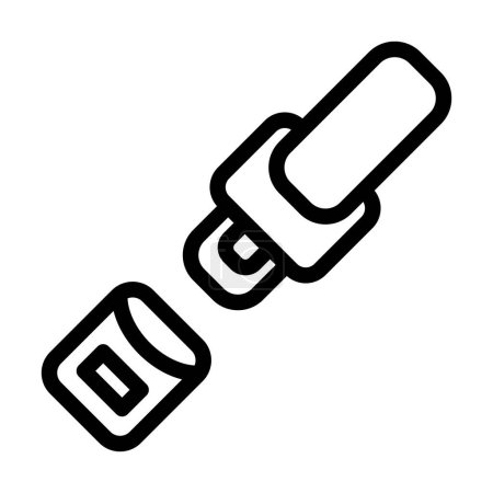 Ilustración de Icono de línea gruesa del vector del cinturón de seguridad para uso personal y comercial - Imagen libre de derechos