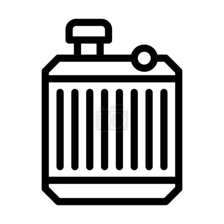 Téléchargez les illustrations : Icône de ligne épaisse de vecteur de radiateur pour l'usage personnel et commercial - en licence libre de droit