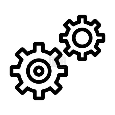 Illustration for Gear Vector Thick Line Icon For Personal And Commercial Use - Royalty Free Image