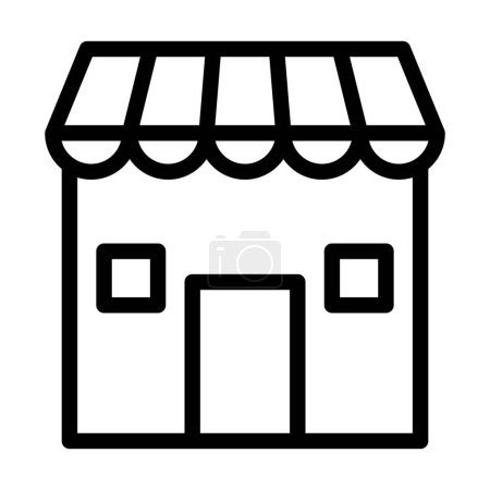 Ilustración de Icono de línea gruesa del vector de la tienda de comestibles para el uso personal y comercial - Imagen libre de derechos