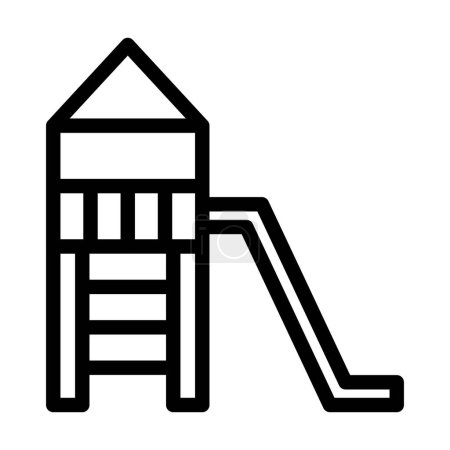 Ilustración de Icono de línea gruesa del vector del patio de recreo para el uso personal y comercial - Imagen libre de derechos