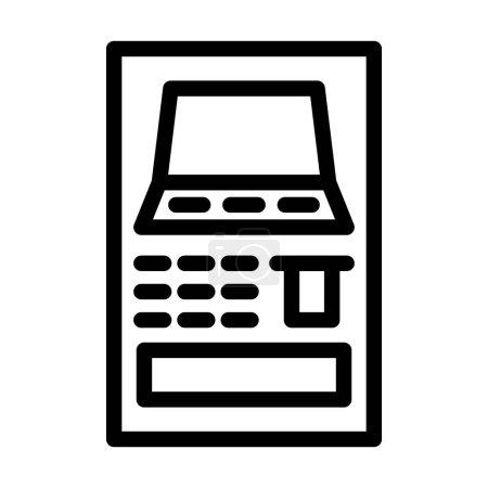 Illustration for Atm Machine Vector Thick Line Icon For Personal And Commercial Use - Royalty Free Image