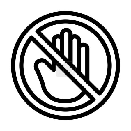 Illustration for Stop Sign Vector Thick Line Icon For Personal And Commercial Use - Royalty Free Image