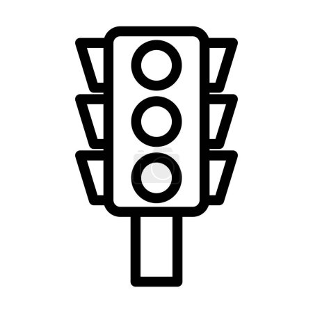 Illustration for Traffic Lights Vector Thick Line Icon For Personal And Commercial Use - Royalty Free Image