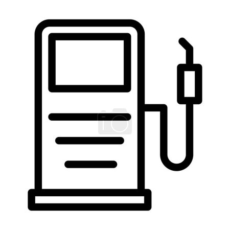 Ilustración de Icono de línea gruesa del vector de la estación de combustible para el uso personal y comercial - Imagen libre de derechos