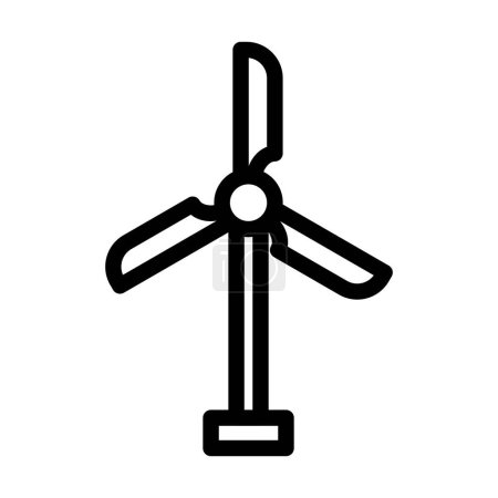 Illustration for Eolic Turbine Vector Thick Line Icon For Personal And Commercial Use - Royalty Free Image
