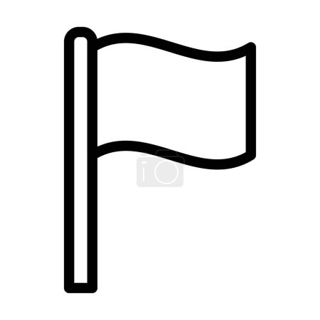 Téléchargez les illustrations : Icône épaisse de ligne de vecteur de drapeau pour l'usage personnel et commercial - en licence libre de droit