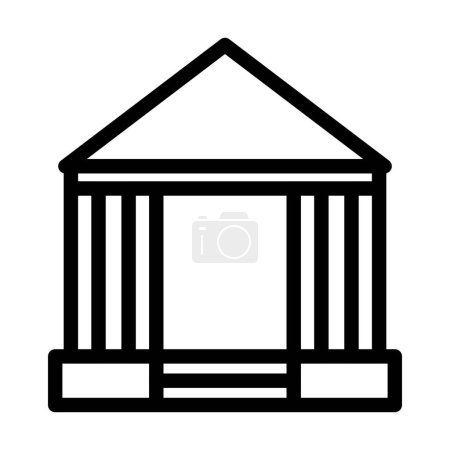 Illustration for Pavilion Vector Thick Line Icon For Personal And Commercial Use - Royalty Free Image