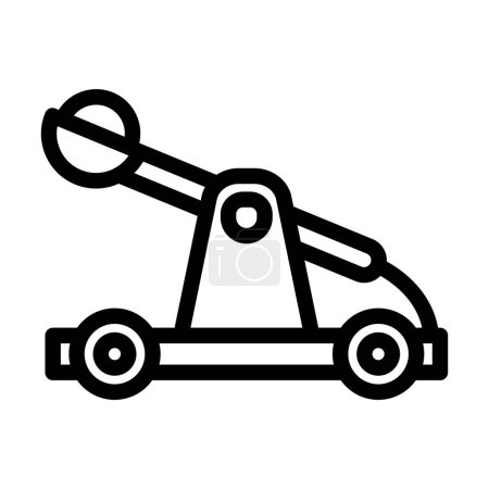 Ilustración de Catapulta Vector Thick Line Icono para uso personal y comercial - Imagen libre de derechos