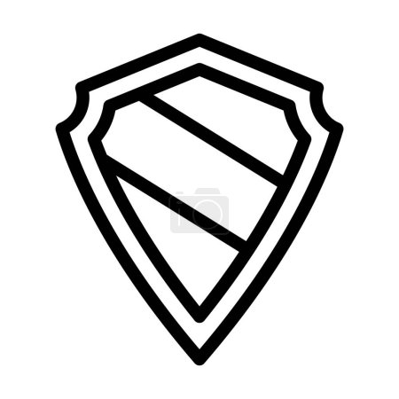 Illustration for Sheild Vector Thick Line Icon For Personal And Commercial Use - Royalty Free Image