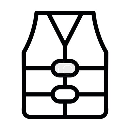 Illustration for Vest Vector Thick Line Icon For Personal And Commercial Use - Royalty Free Image