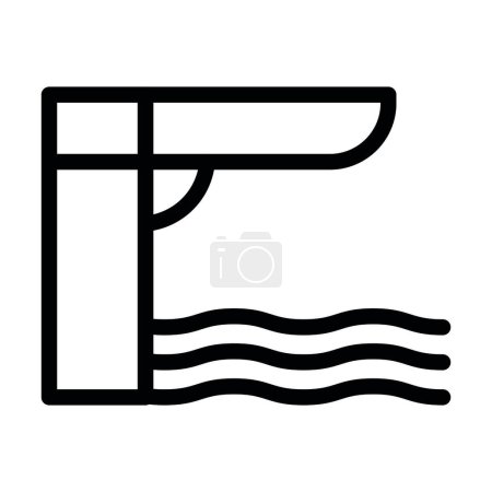 Illustration for Springboard Vector Thick Line Icon For Personal And Commercial Use - Royalty Free Image