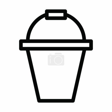 Illustration for Bucket Vector Thick Line Icon For Personal And Commercial Use - Royalty Free Image