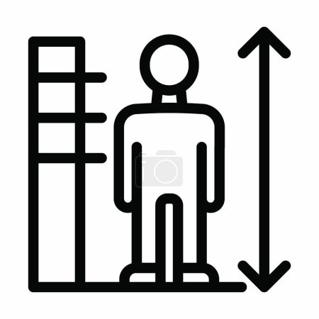 Illustration for Height Limit Vector Thick Line Icon For Personal And Commercial Use - Royalty Free Image