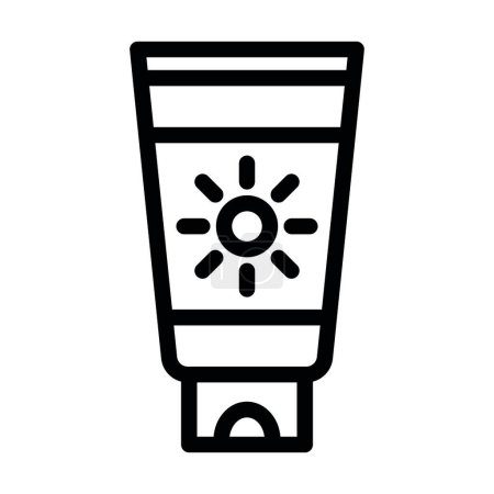 Illustration for Sunscreen Vector Thick Line Icon For Personal And Commercial Use - Royalty Free Image