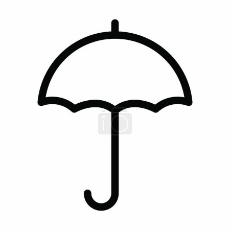 Illustration for Umbrella Vector Thick Line Icon For Personal And Commercial Use - Royalty Free Image