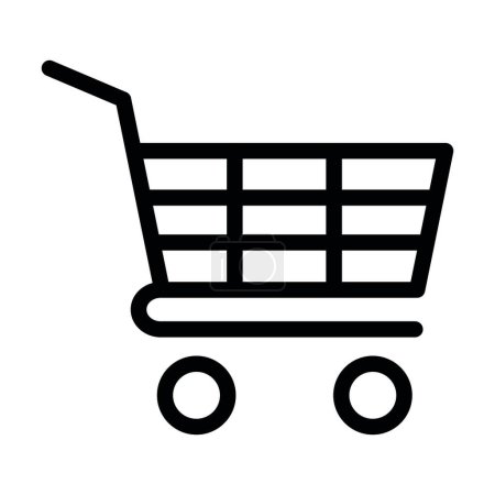 Illustration for Cart Vector Thick Line Icon For Personal And Commercial Use - Royalty Free Image