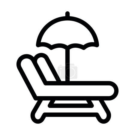 Illustration for Chair Vector Thick Line Icon For Personal And Commercial Use - Royalty Free Image
