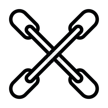 Illustration for Paddle Vector Thick Line Icon For Personal And Commercial Use - Royalty Free Image