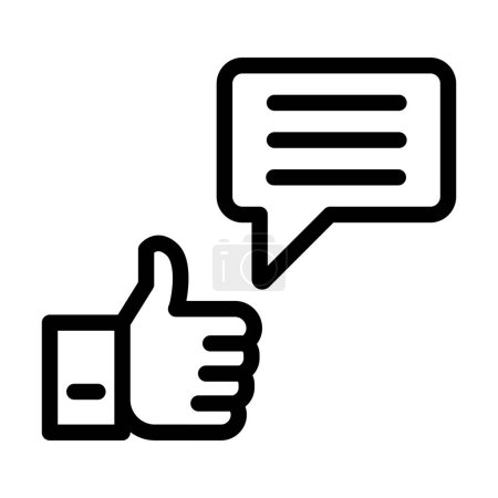 Ilustración de Comentario positivo Vector Thick Line Icono para uso personal y comercial - Imagen libre de derechos