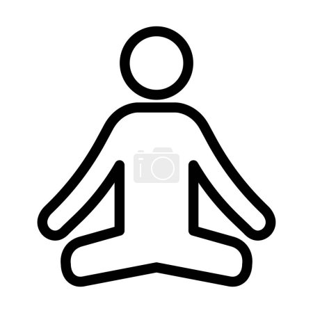 Ilustración de Icono de línea gruesa del vector de la meditación para el uso personal y comercial - Imagen libre de derechos