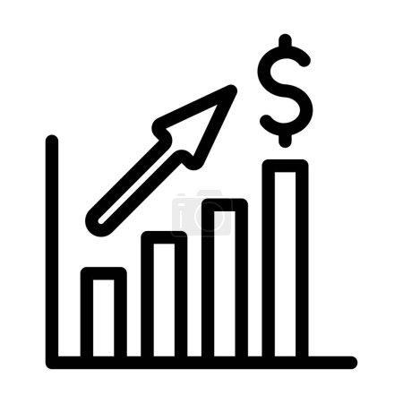 Illustration for Growth Vector Thick Line Icon For Personal And Commercial Use - Royalty Free Image