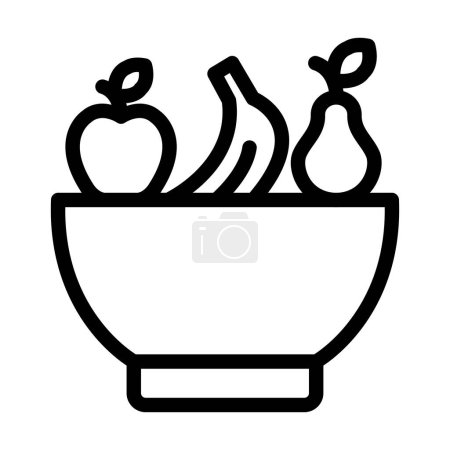 Illustration for Healthy Eating Vector Thick Line Icon For Personal And Commercial Use - Royalty Free Image