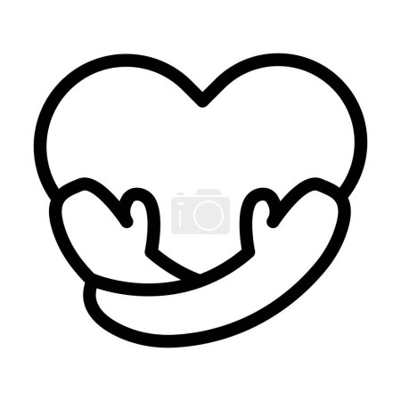 Ilustración de Icono de línea gruesa del vector del amor del uno mismo para el uso personal y comercial - Imagen libre de derechos
