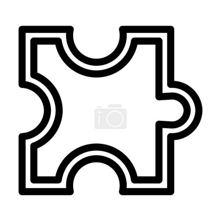 Ilustración de Jigsaw Vector Thick Line Icono para uso personal y comercial - Imagen libre de derechos