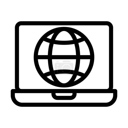 Téléchargez les illustrations : Icône de ligne épaisse de vecteur de recherche Web pour l'usage personnel et commercial - en licence libre de droit