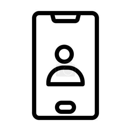 Ilustración de Smartphone Vector Thick Line Icono para uso personal y comercial - Imagen libre de derechos