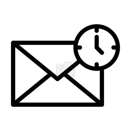 Illustration for Express Mail Vector Thick Line Icon For Personal And Commercial Use - Royalty Free Image