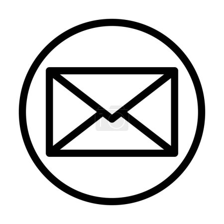 Ilustración de Icono de línea gruesa del vector del email para el uso personal y comercial - Imagen libre de derechos