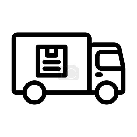 Téléchargez les illustrations : Icône de ligne épaisse de vecteur de livraison pour l'usage personnel et commercial - en licence libre de droit