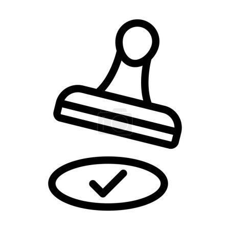 Illustration for Stamp Vector Thick Line Icon For Personal And Commercial Use - Royalty Free Image