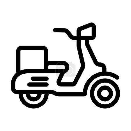 Illustration for Scooter Vector Thick Line Icon For Personal And Commercial Use - Royalty Free Image