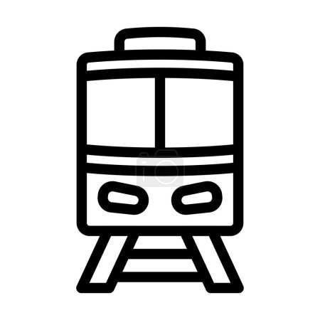 Téléchargez les illustrations : Icône de ligne épaisse de vecteur de train pour l'usage personnel et commercial - en licence libre de droit