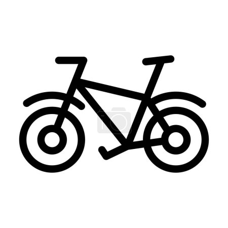 Téléchargez les illustrations : Icône de ligne épaisse de vecteur de vélo pour l'usage personnel et commercial - en licence libre de droit