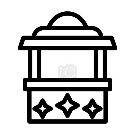 Ilustración de Ticket Box Vector Thick Line Icono para uso personal y comercial - Imagen libre de derechos