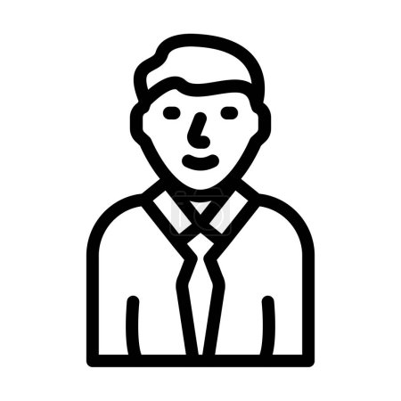 Ilustración de Persona Vector Thick Line Icono para uso personal y comercial - Imagen libre de derechos