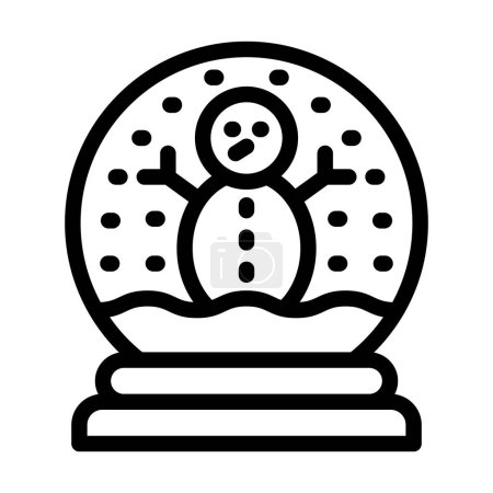 Illustration for Snow Globe Vector Thick Line Icon For Personal And Commercial Use - Royalty Free Image